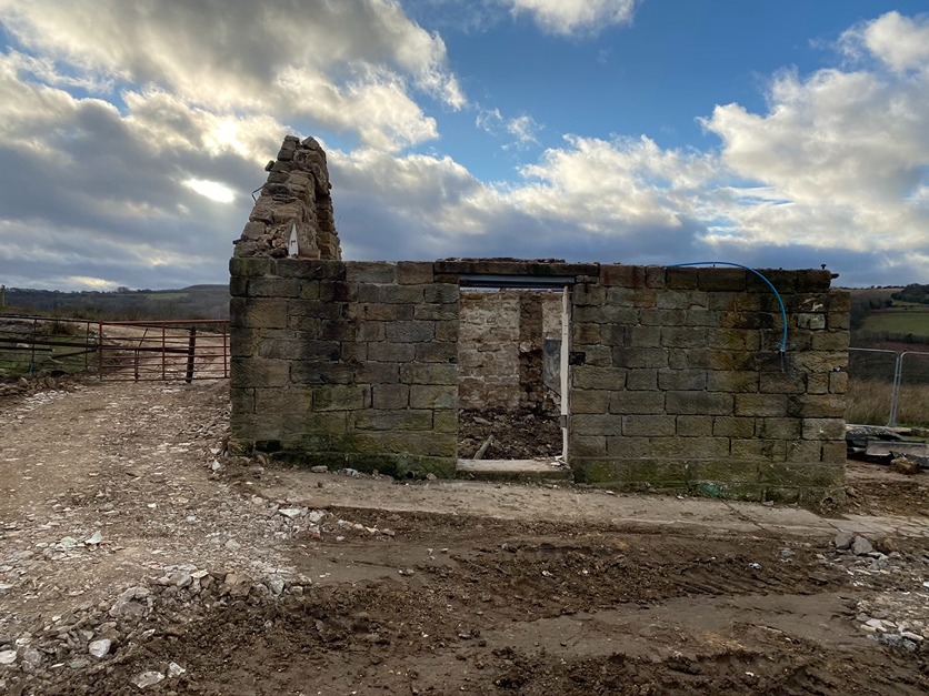 Cow Barn during the renovation