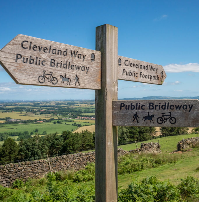 walking trail signpost