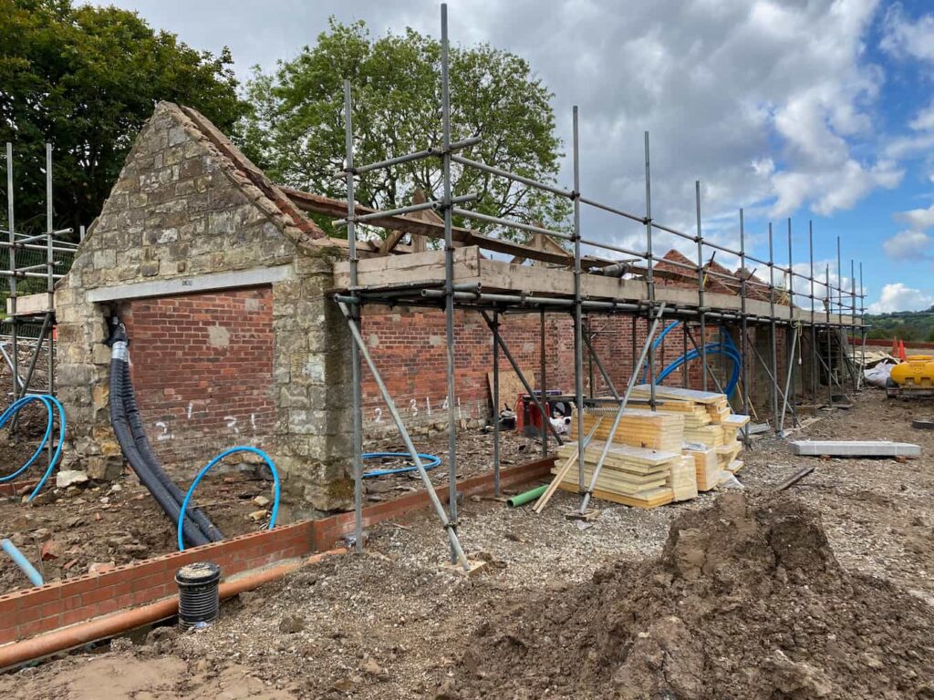 Sheep Shed during renovation