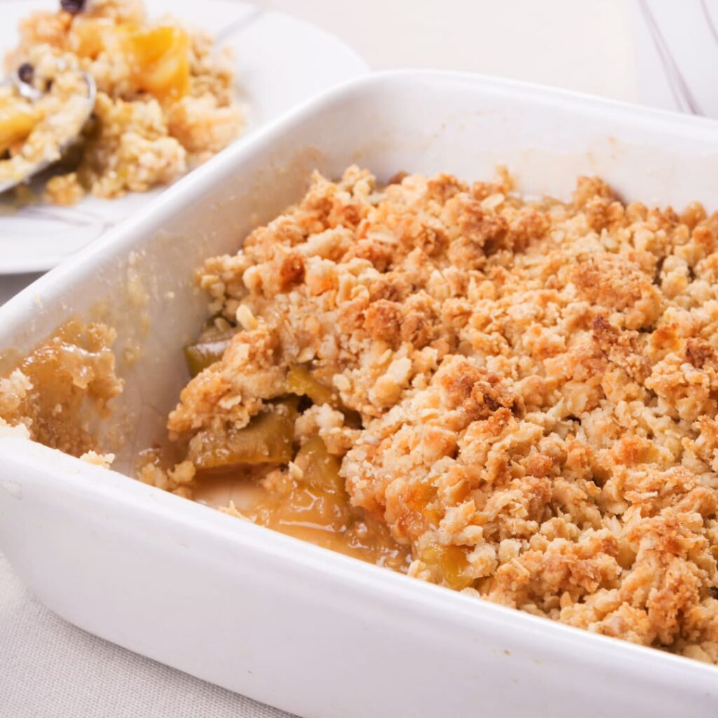homemade apple crumble