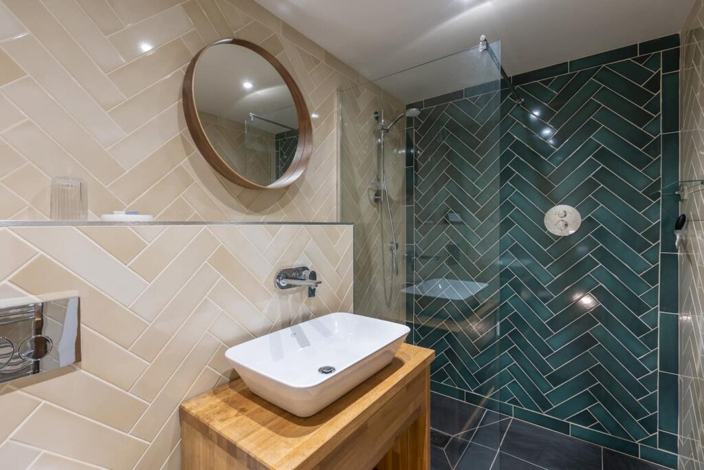 The Stables bathroom and shower